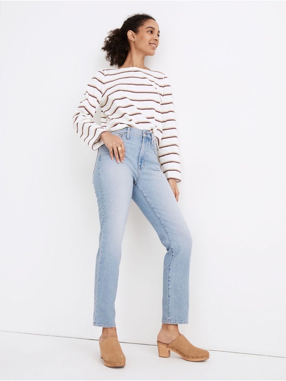 Madewell The Perfect Vintage Jean in Fiore Wash (Light Blue Straight-Leg Jeans)
